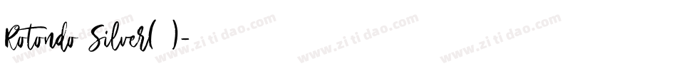 Rotondo Silver(1)字体转换